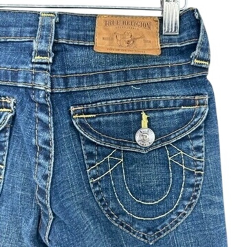 Y2K True Religion Flare Joey Flare Twisted Girls Flap Pocket Big T SZ 12 VTG 00s